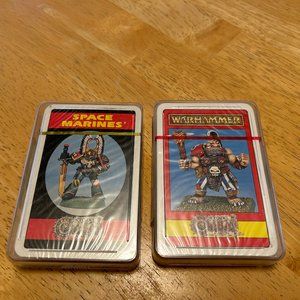 Lot of 2 SEALED Vintage Citadel SPACE MARINES & WARHAMMER Combat Cards Decks